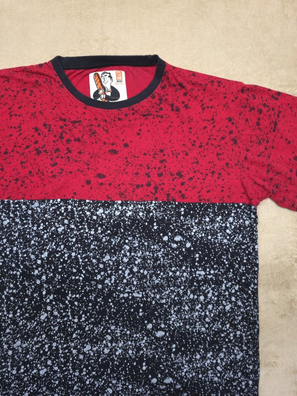 The Rolling Paper Men's 2XL Red Black Splatter Streetwear Tee